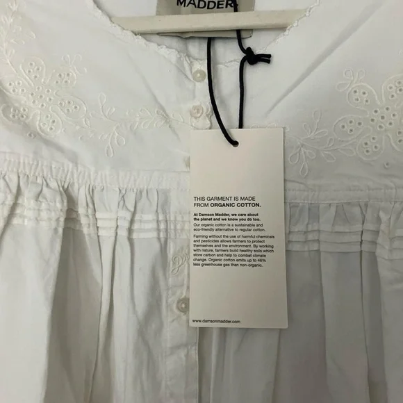 Damson Madder Peasant Dress - Picture 2 of 4